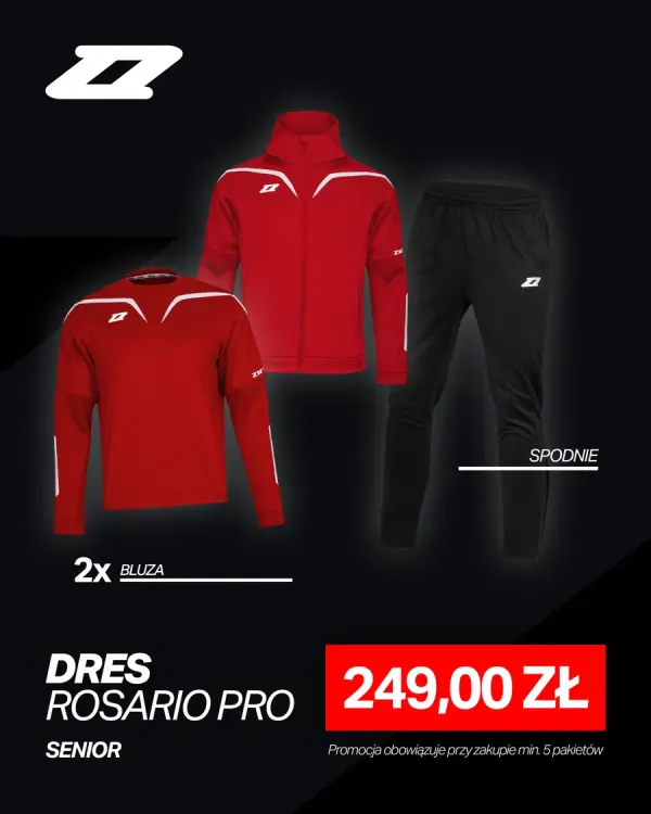 Komplet Zina Rosario Pro Senior: 2 bluzy i spodnie treningowe za 249 zł